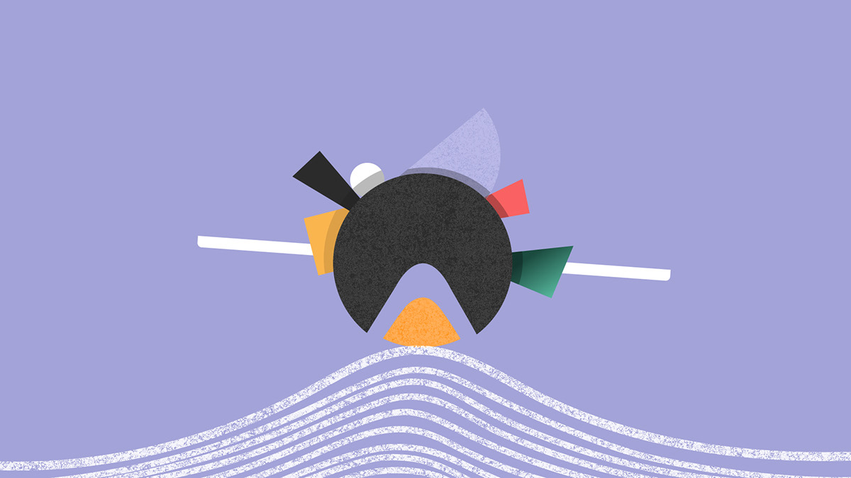 Abstract illustration of gentle flowing shapes representing harmony and balanced movement